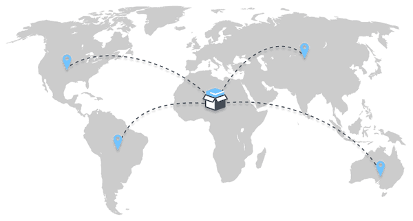 Global world logistics routes
